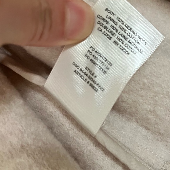 Aritzia Charlize Merino Wood Coat xxs 2XS Bone - Picture 2 of 3